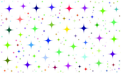 Colorful Random Stars Pattern Background