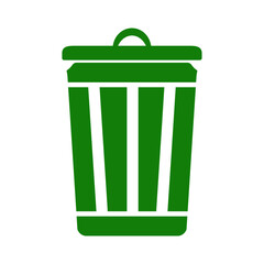 Trash bin symbol, web icon, vector