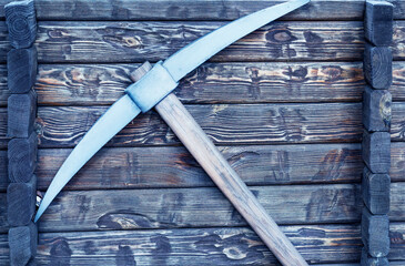 Pick. hand tool. Mining concept