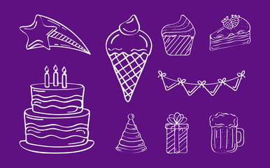 nine birthday icons