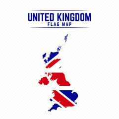 Obraz na płótnie Canvas Flag Map of United Kingdom. United Kingdom Flag Map