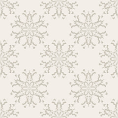 Beige seamless pattern with ornament. Good for backgrounds, prints, apparel and textiles.