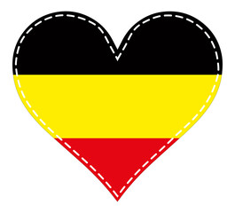 Heart in patchwork technique flag of Austria