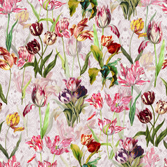 seamless floral pattern, flower, artwork 