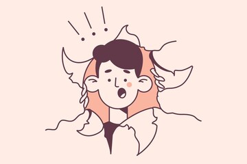 Omg and surprise concept.