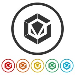 Letter V Logo Design color set