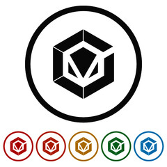 Letter V Logo Design color set