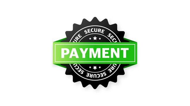 Secure connection icon isolated on white background, flat style secured ssl shield symbols, protected safe data encryption technology, https certificate privacy sign. Motion graphics.