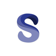Colorful design letter S vector image