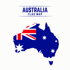 Obraz na płótnie Canvas Flag Map of Australia. Australia Flag Map