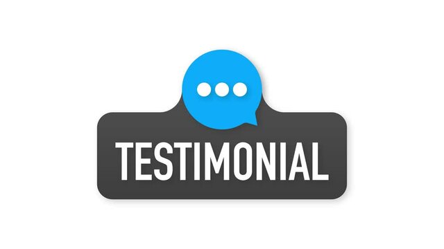 web testimonial icon design element. Motion graphics.