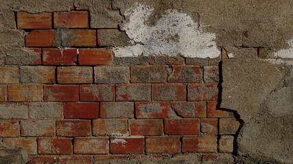 rustic brick wall as background