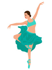 Charming ballerina dancing