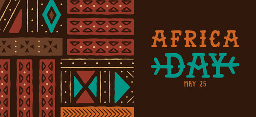 Africa Day web template tribal art decoration