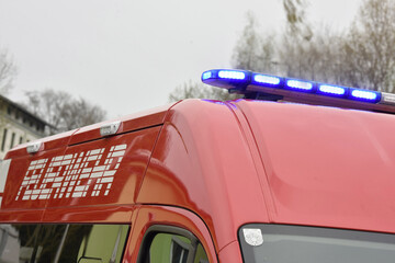 Feuerwehr-Fahrzeug in Oberösterreich, Österreich, Europa - Fire brigade vehicle in Upper Austria,...