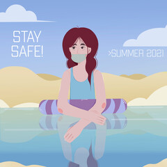 COVID-19 // girl on the beach