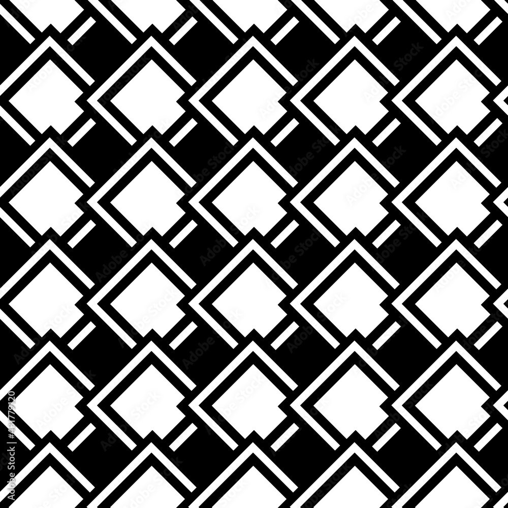 Poster Minimal rhombus tiles pattern. Vector.