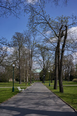 Prague, Czech Republic - April 23, 2021 - spring in the Royal Garden at Prague Castle