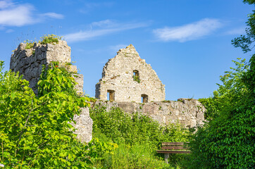 Fototapeta na wymiar Hohenurach Castle Ruins, Swabian Alb, Germany