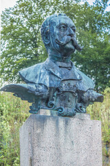 Bust of Christian Enzard Moritz von Holstein Lejre Roskilde Ledreborg Slot (castle) Region Sjælland (Region Zealand) Denmark