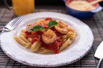 Shrimp Penne Pasta