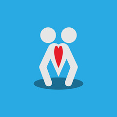 Donate flat icon. Simple style Donation poster background symbol. Logo design element. T-shirt printing. Vector for sticker.