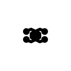 Fototapeta na wymiar Drone flat icon. Simple style poster background symbol. Logo design element. T-shirt printing. Vector for sticker.