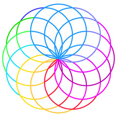 Abstract logo in the flower symbol