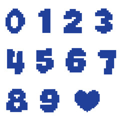 Numbers in pixel design