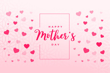 Happy Mothers Day Hearts Background