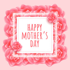 Happy Mothers Day Flower Greeting Background