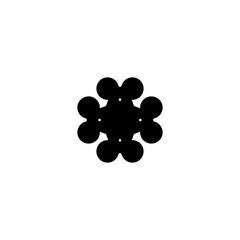 Christian cross flat icon. Simple style christian religion holiday poster background symbol. Logo design element. T-shirt printing. Vector for sticker.