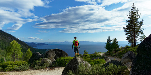 The view at Lake Tahoe while biking, 