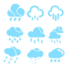 Set simple icon cloud