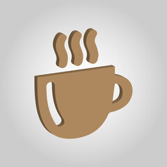 Coffee cup iconic vector illustration