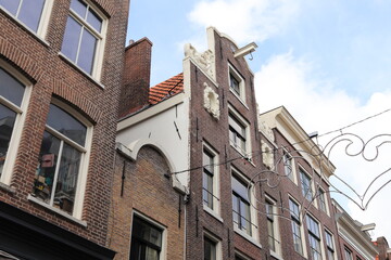 Fototapeta na wymiar Amsterdam Jordaan Traditional House Facades