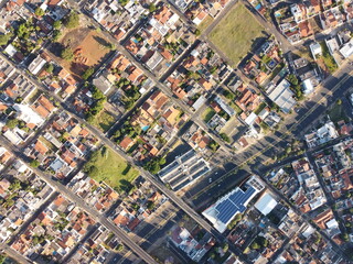 Drone top down picture Brazilian city