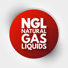 NGL - Natural Gas Liquids acronym, concept background