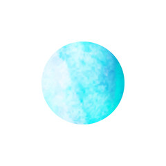 Watercolor blue smear on white background. Vector illustration for web, template, posters, card, decoration, wrapping paper. Pastel colors abstract aquarelle pattern