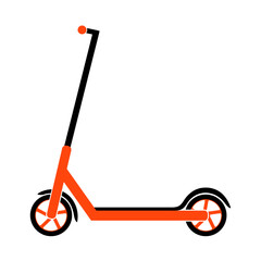 Electric kick scooter, vector illustration
