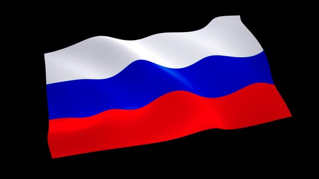 ロシア国旗　ループ　QTアルファ付き