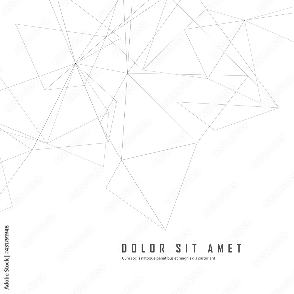 Poster vector black lines connection. modern connect background