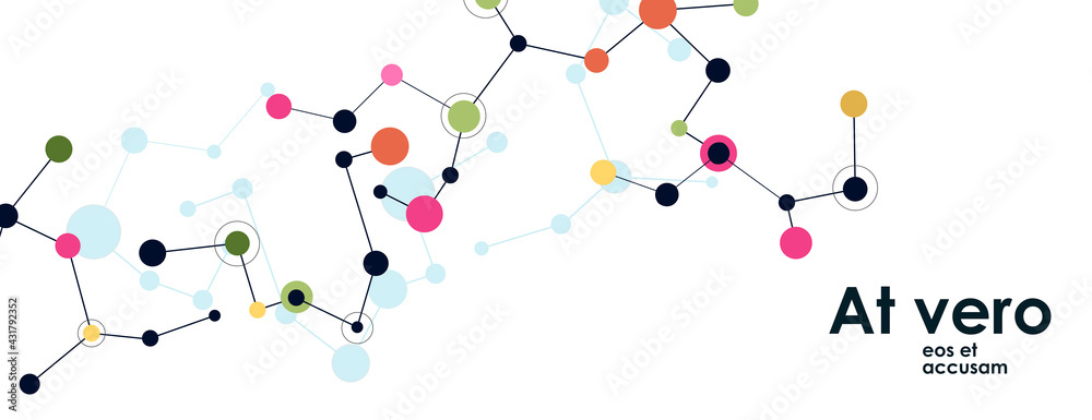 Poster modern abstract connect on light backdrop. website icon symbol. abstract technology. vector graphic.