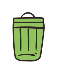 Isolated trash icon