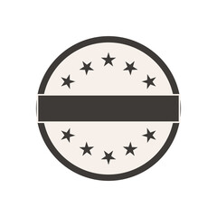 label emblem with stars