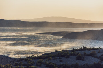 Stormy weather with choppy sea in Croatia Europe