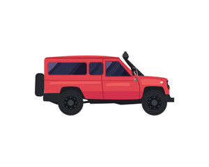 red camper trailer