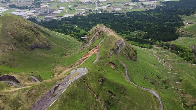 熊本地震で崩壊した阿蘇ラピュタの道