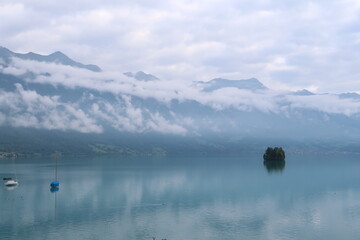 lake and mountains