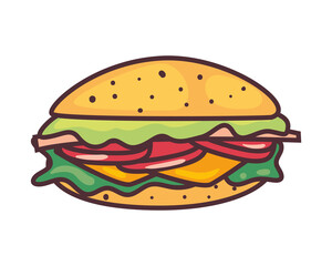 Isolated sandwich icon